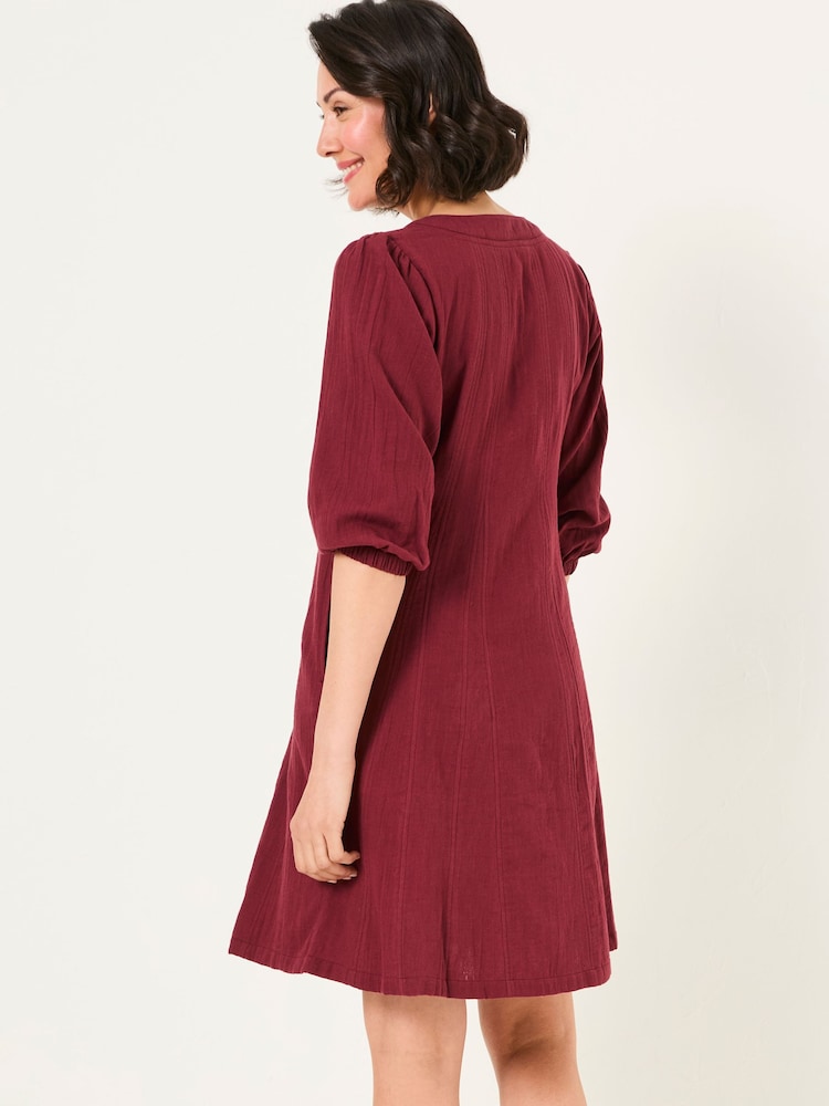 Fat Face Anais Burgundy Red Dress