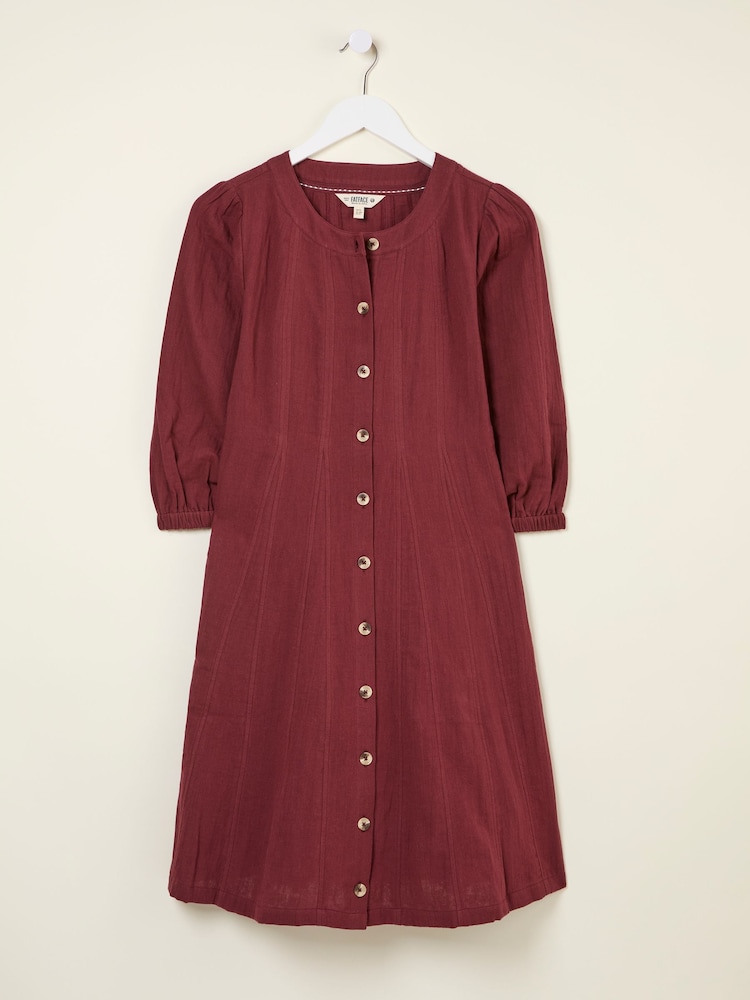 fat face Anais Burgundy Red Dress