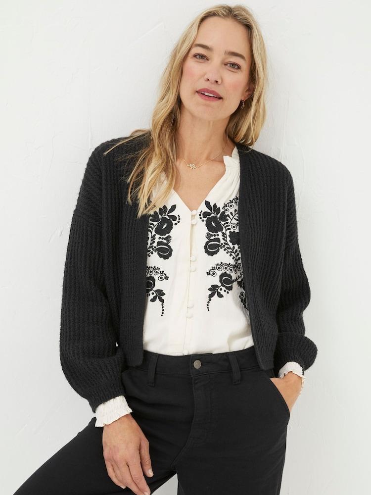 Fat Face Anna Black Cardigan