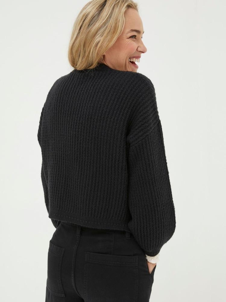 Fat Face Anna Black Cardigan