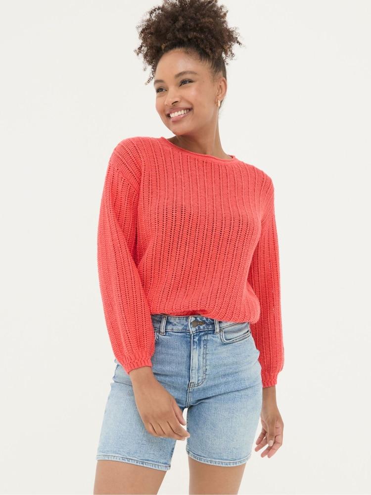 Fat Face Anna Red Jumper