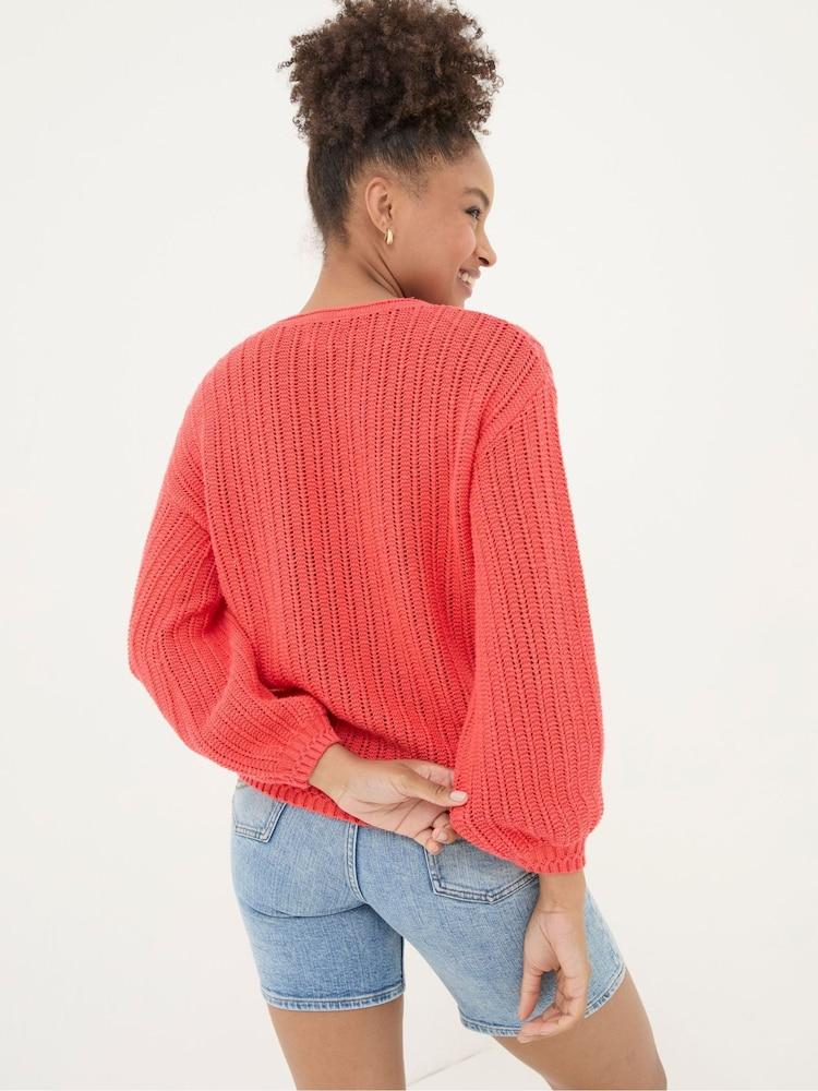 Fat Face Anna Red Jumper