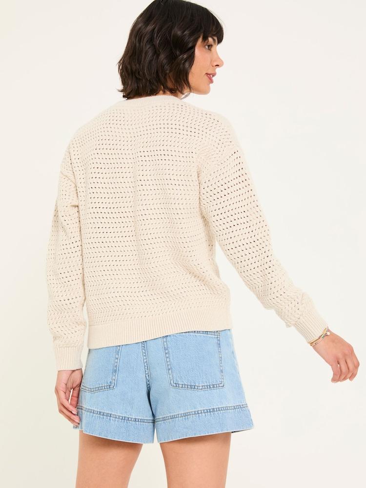 Fat Face Annabelle Ivory Knitted Jumper