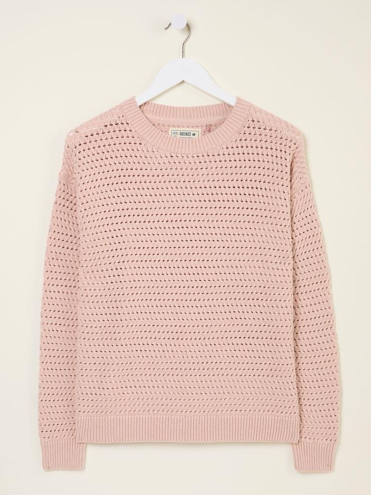 fat face Annabelle Light Pink Knitted Jumper