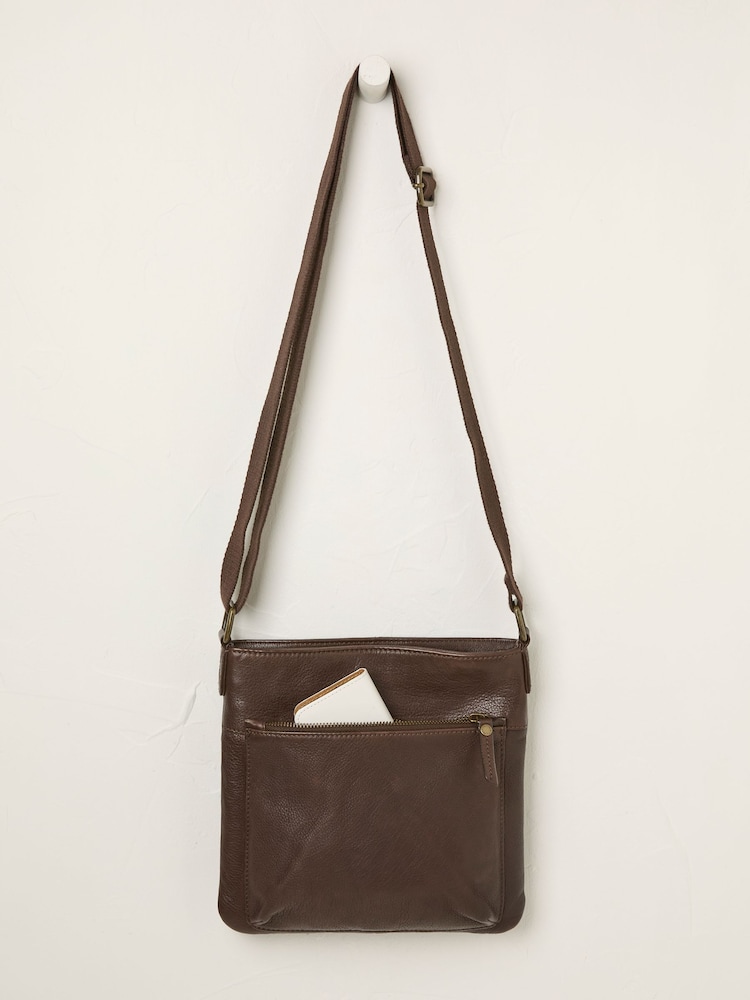 fat face Annie Chocolate Brown Crossbody Bag