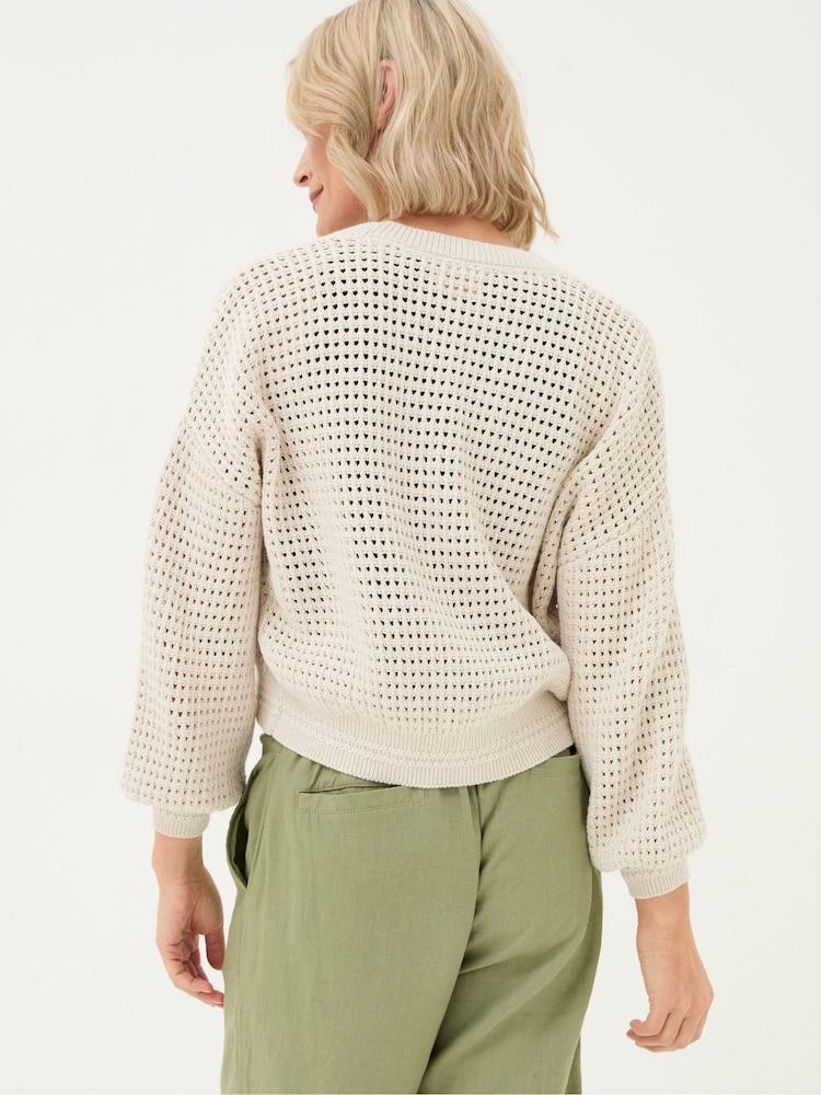Fat Face Annie Natural Button Through Cardigan