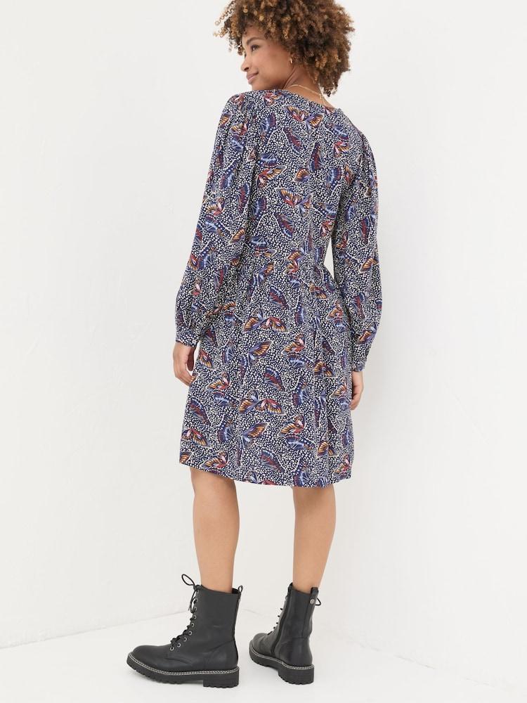 Fat Face Anona Dark Navy Swing Dress