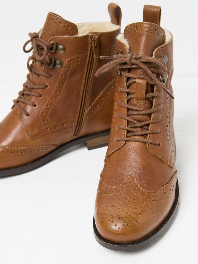 fat face Anwen Brown Brogue Ankle Boots
