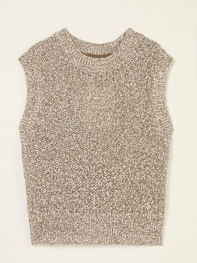 fat face Ari Natural Knitted Tape Yarn Tank