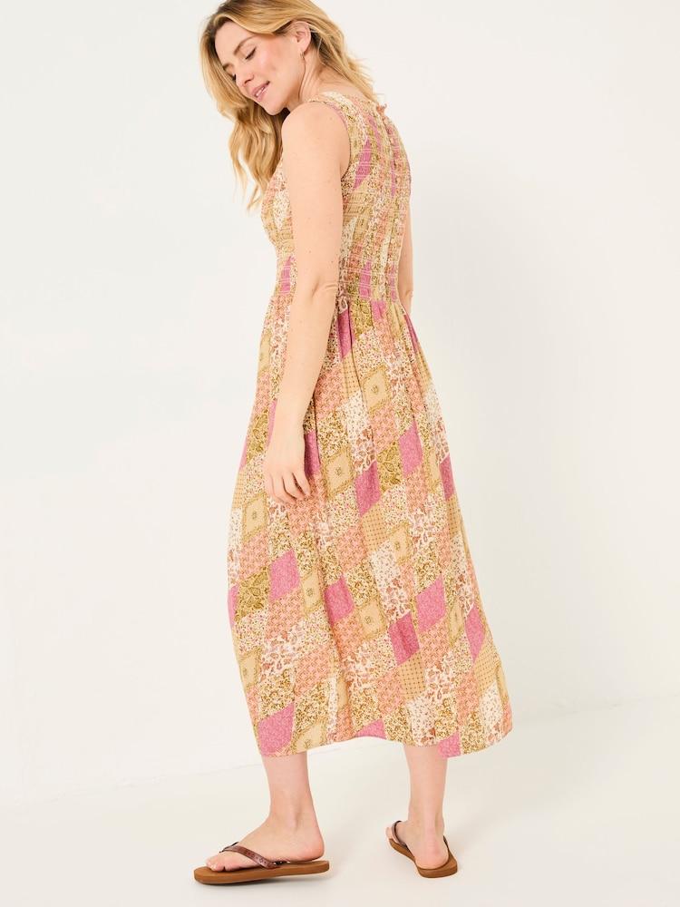 Fat Face Aria Multi Air Patchwork Midi Dress