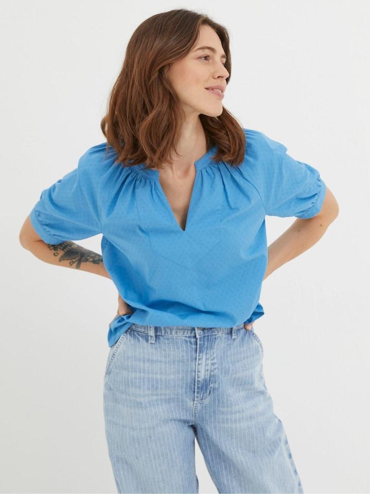 Fat Face Asha Blue Blouse