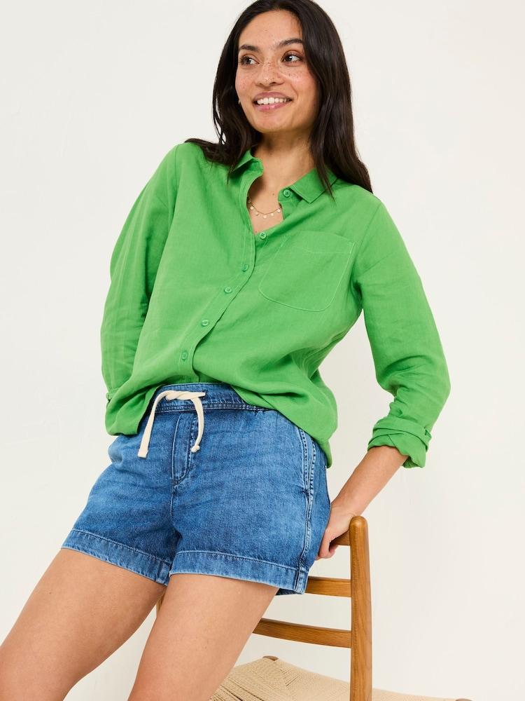 Fat Face Ashby Dark Vintage Blue Drawstring Shorts