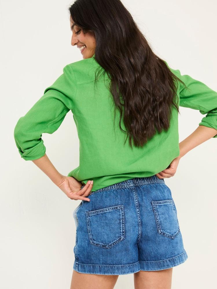 Fat Face Ashby Dark Vintage Blue Drawstring Shorts