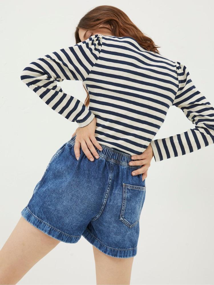 Fat Face Ashby Mid Denim Pull-On Shorts