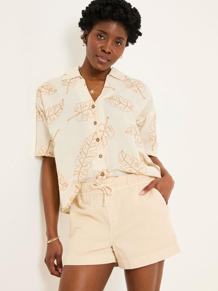 Fat Face Ashby Natural Drawstring Shorts