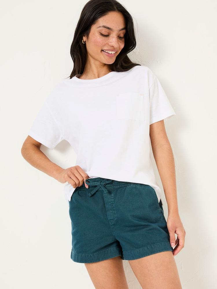 Fat Face Ashby Teal Blue Drawstring Shorts