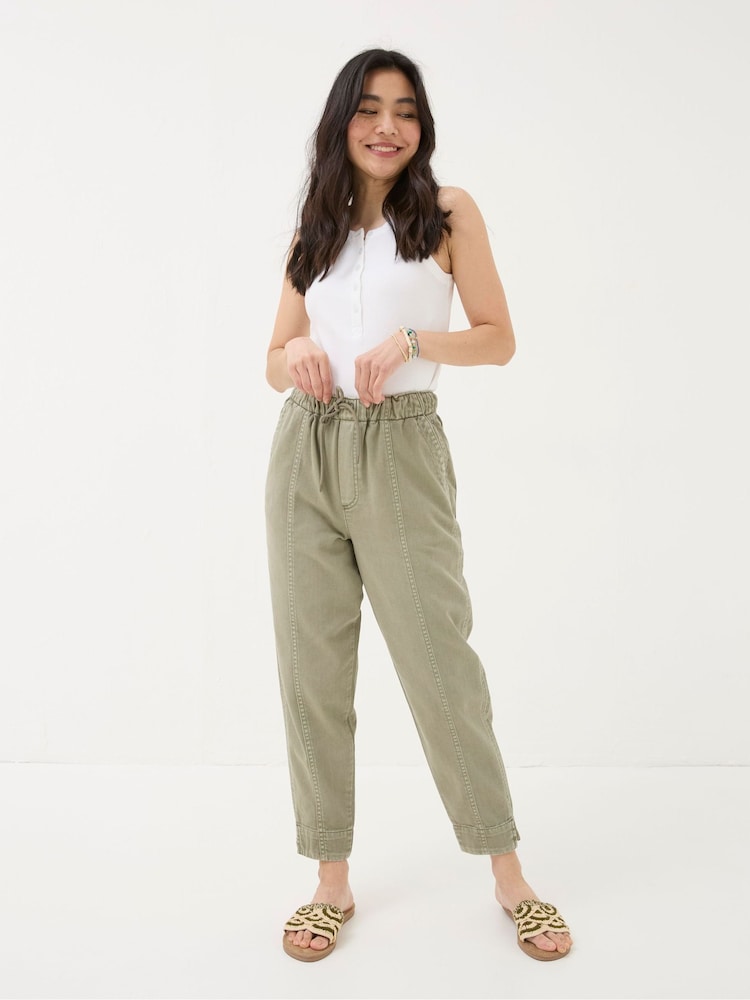 Fat Face Ashli Green Tapered Cargo Trousers