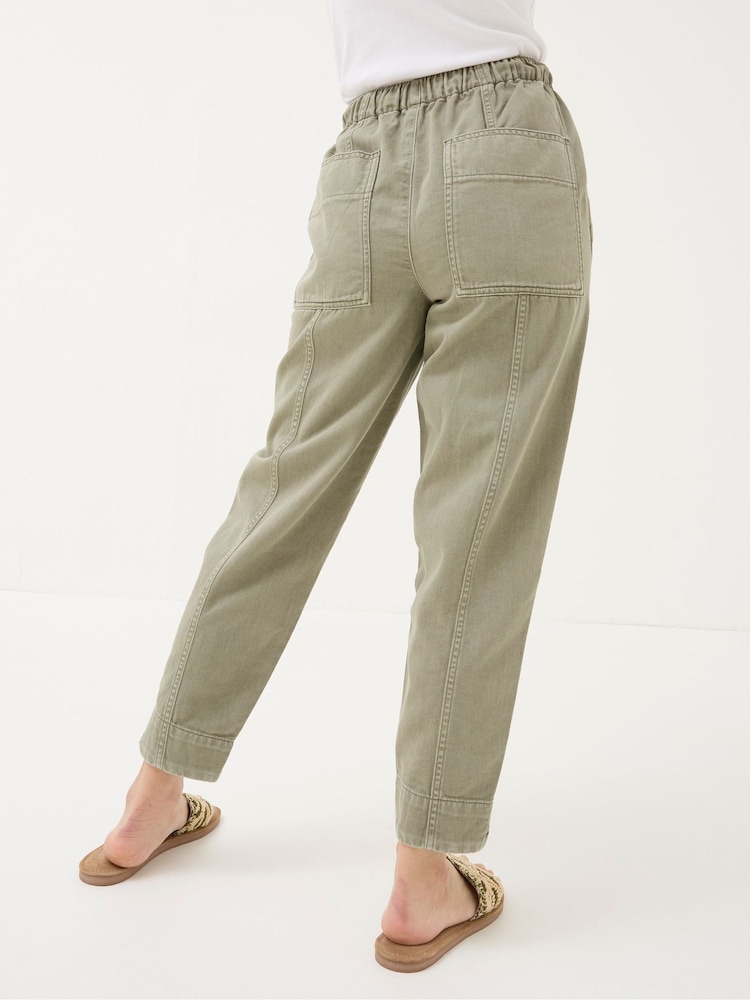 Fat Face Ashli Green Tapered Cargo Trousers