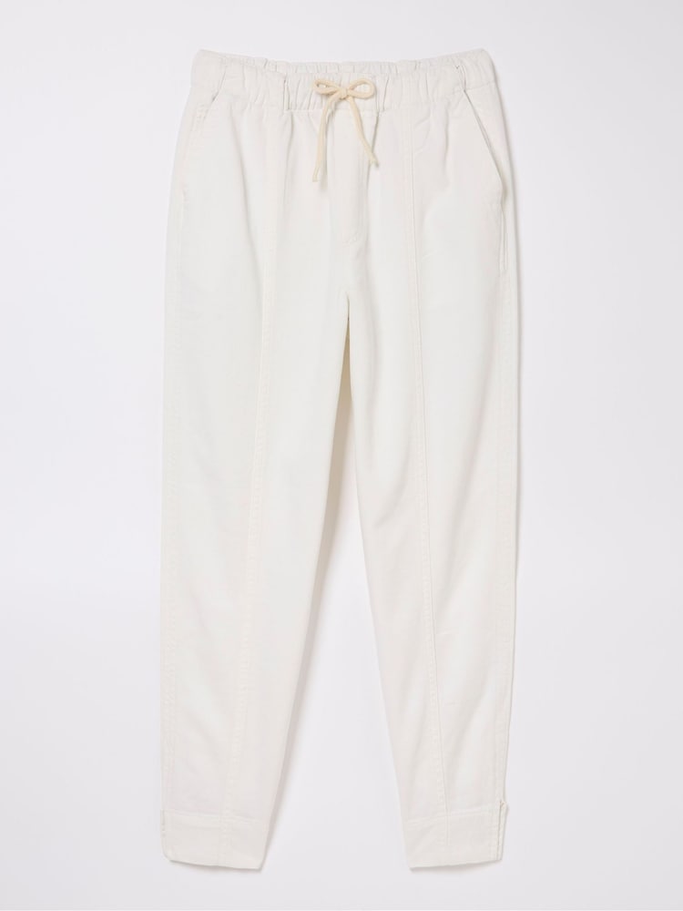 fat face Ashli White Tapered Cargo Trousers