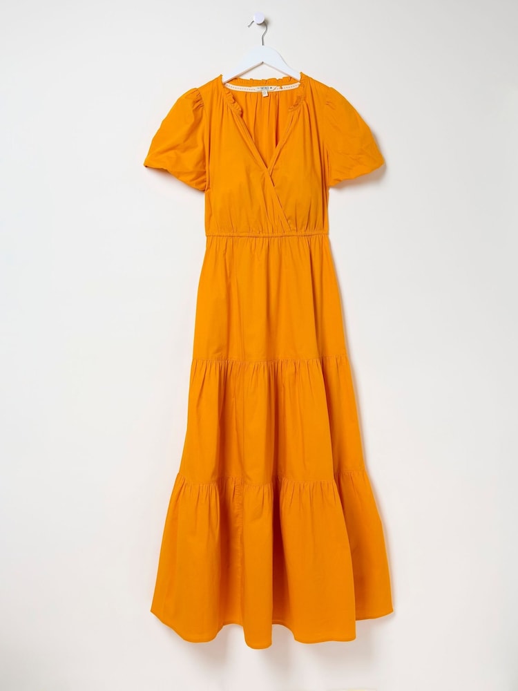 fat face Aubrey Orange Maxi Dress