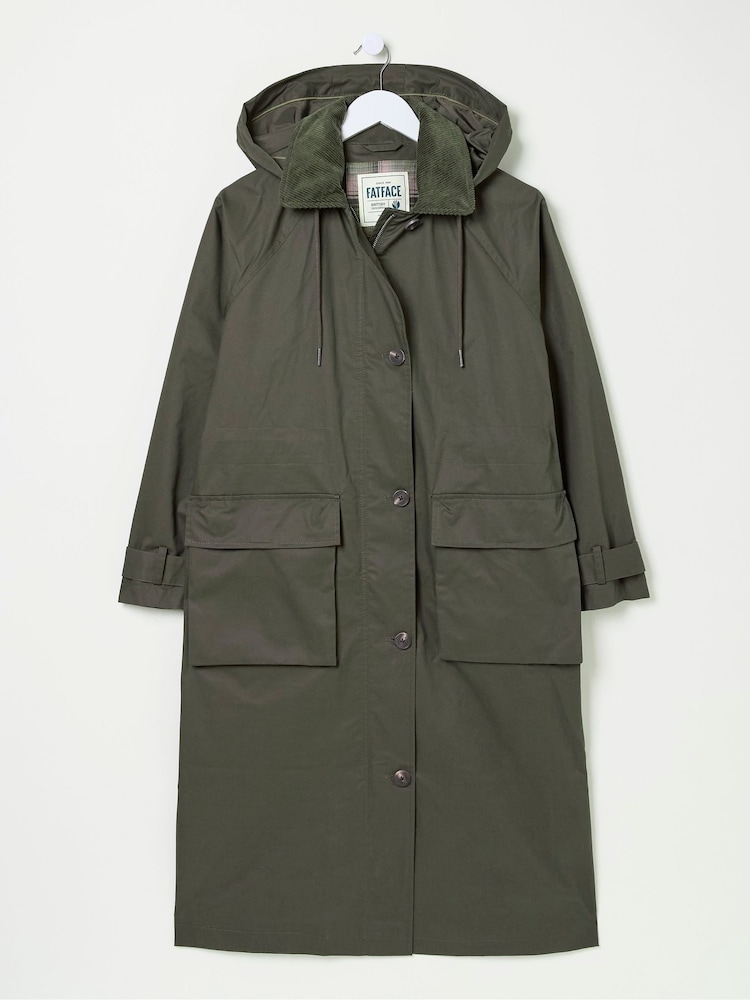 fat face Audrey Green Trench Coat
