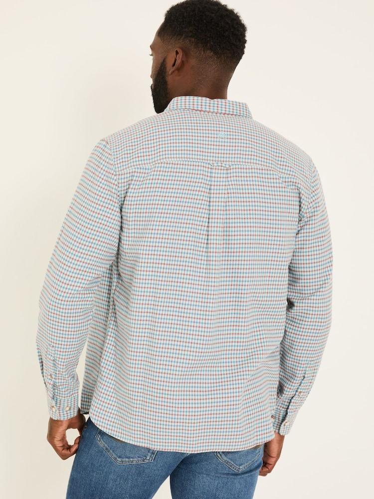 Fat Face Bath Red Long Sleeve Check Shirt