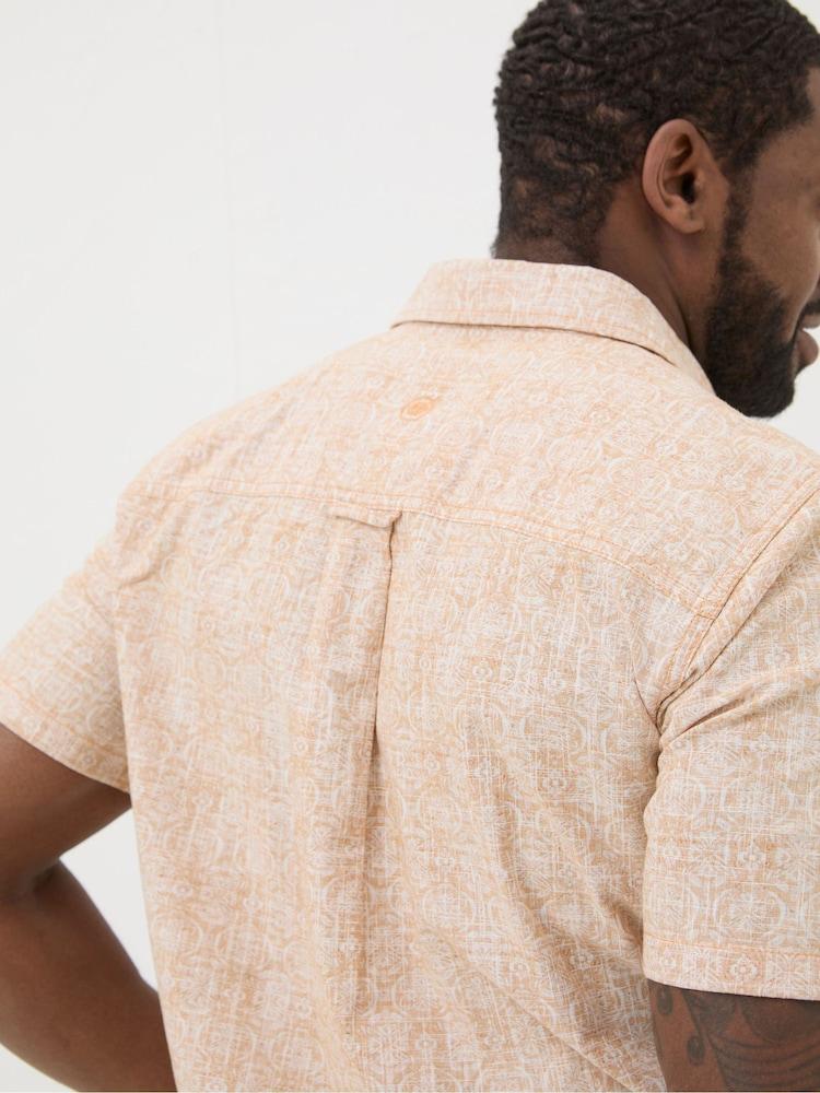 Fat Face Beckley Pink Tile Print Shirt