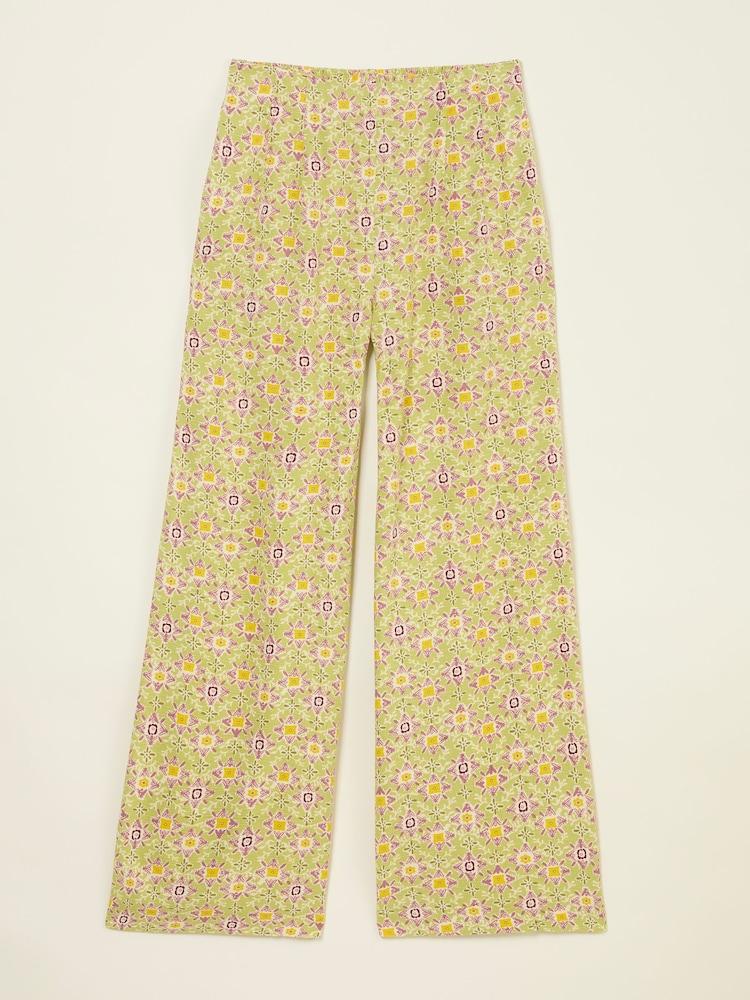fat face Beeble Multi Printed Wide Leg Trousers