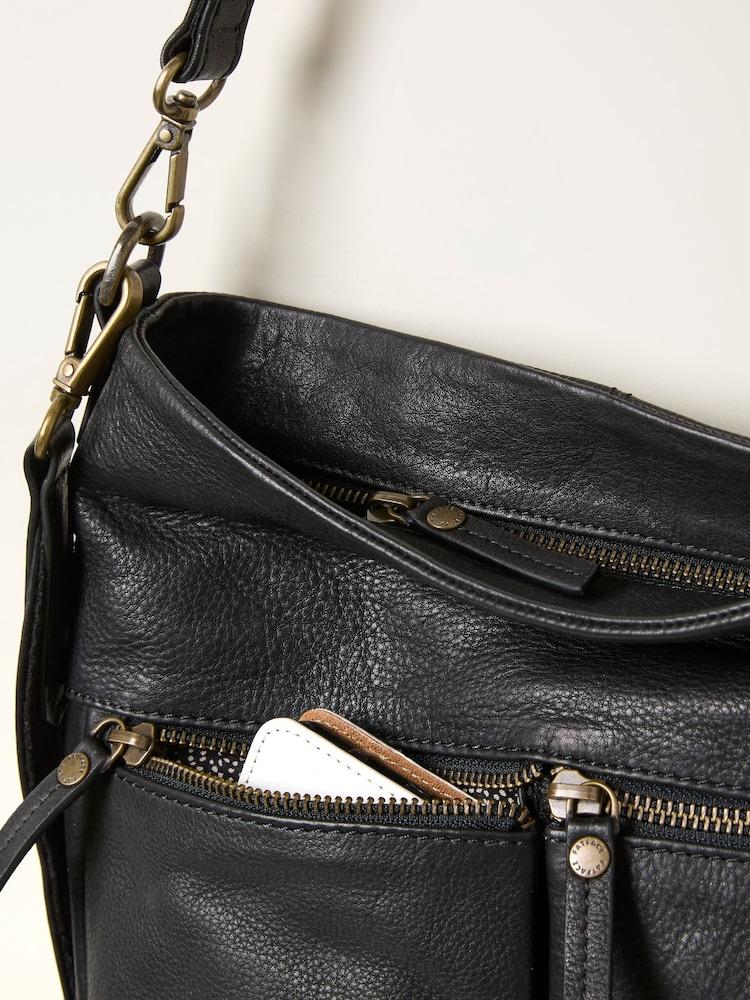 Fat Face Bella Black Zip Detail Bag