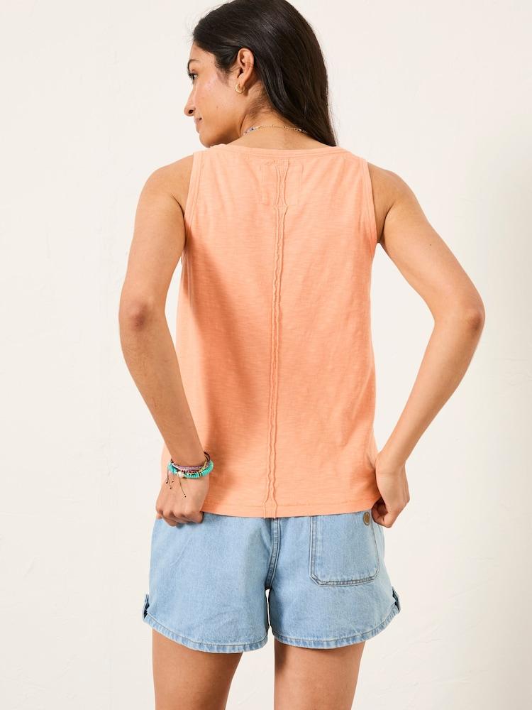 Fat Face Bella Peach Pink Vest Top
