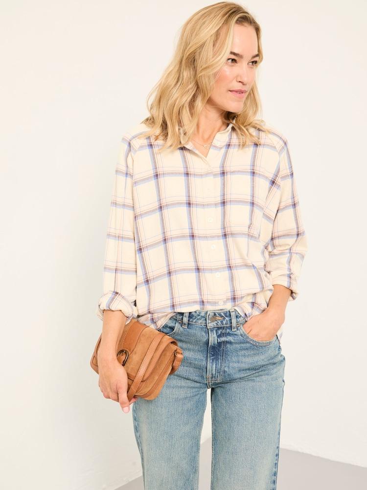 Fat Face Bessie Ivory Check Shirt