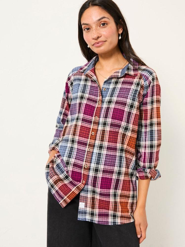 Fat Face Bessie Plum Purple Check Shirt