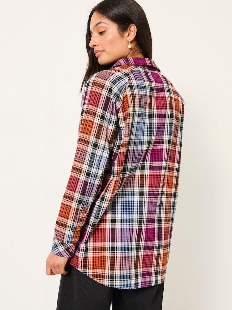 Fat Face Bessie Plum Purple Check Shirt