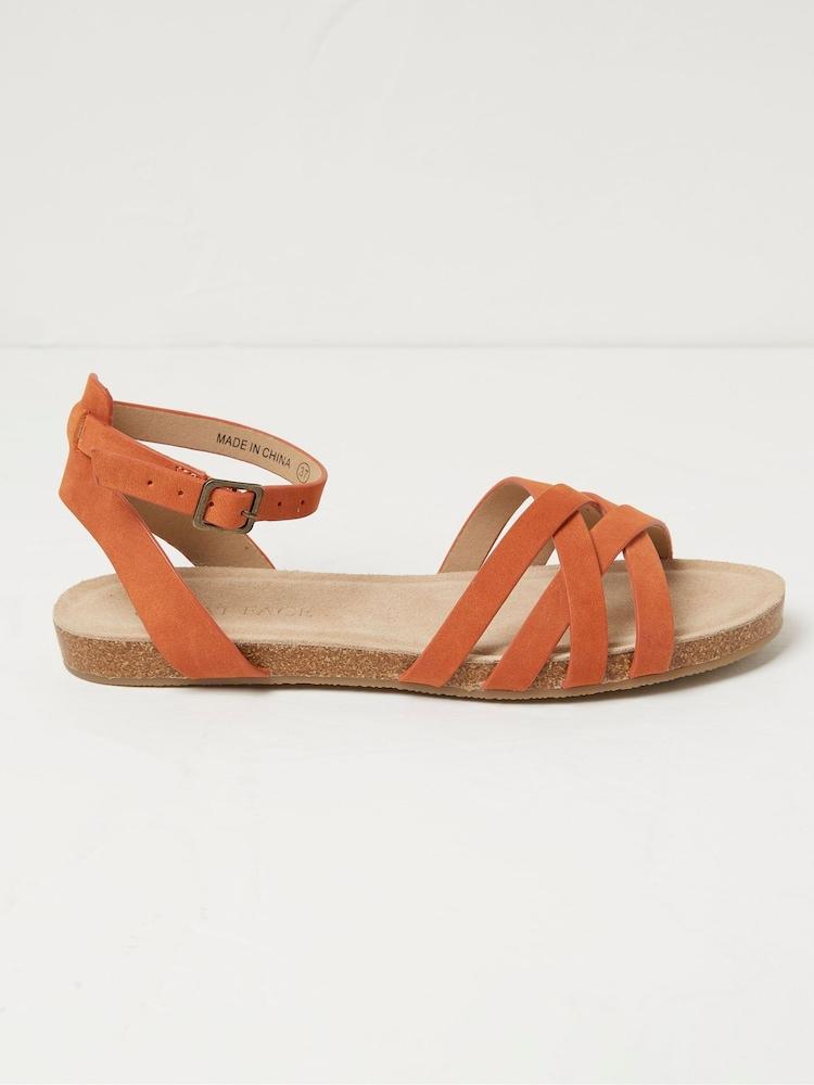 Fat Face Beth Orange Sandals
