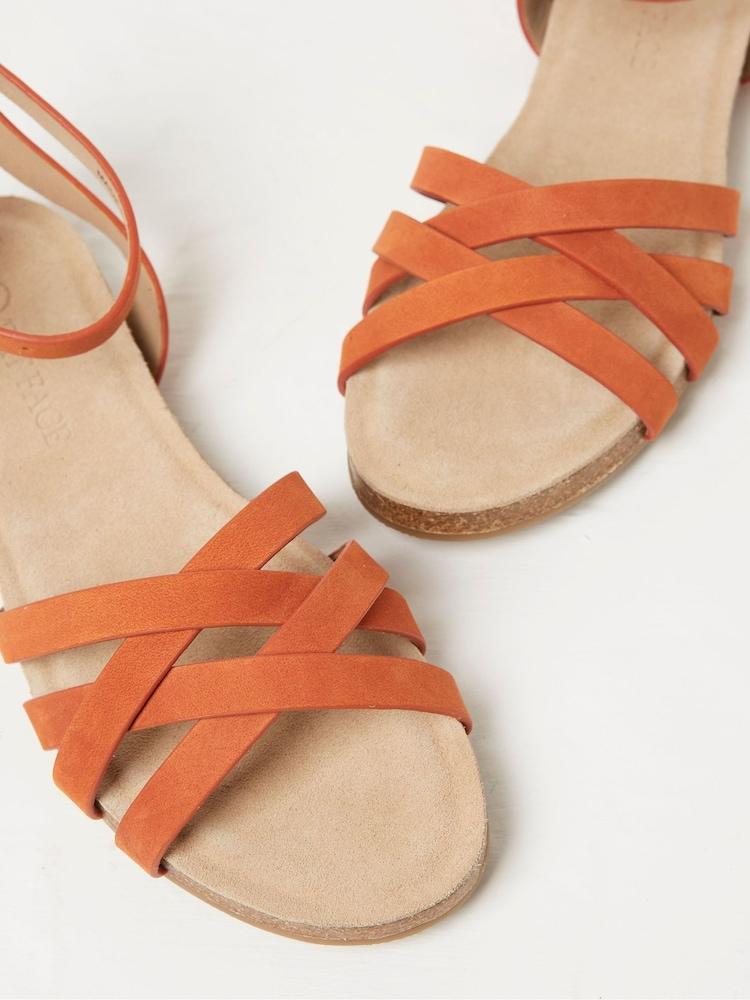 Fat Face Beth Orange Sandals
