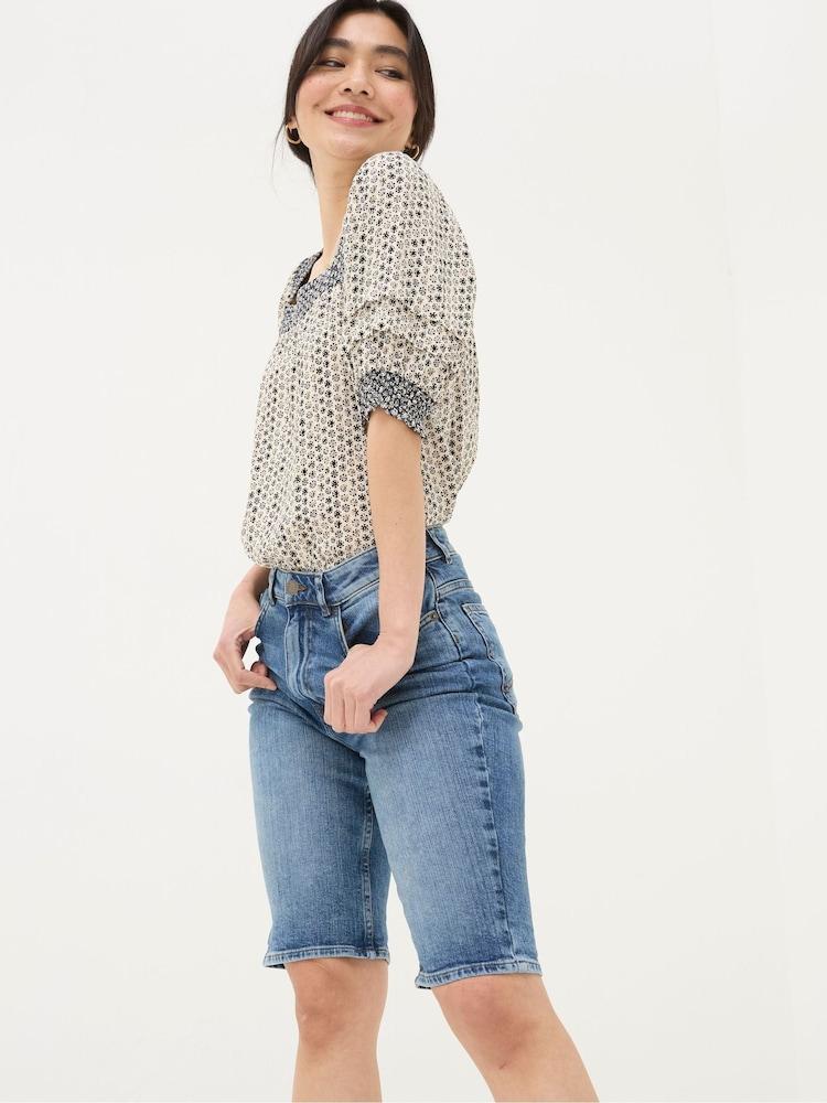 Fat Face Bisley Blue Denim Bermuda Shorts