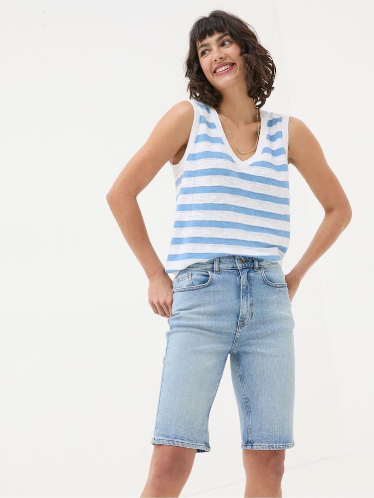 Fat Face Bisley Blue Denim Bermuda Shorts