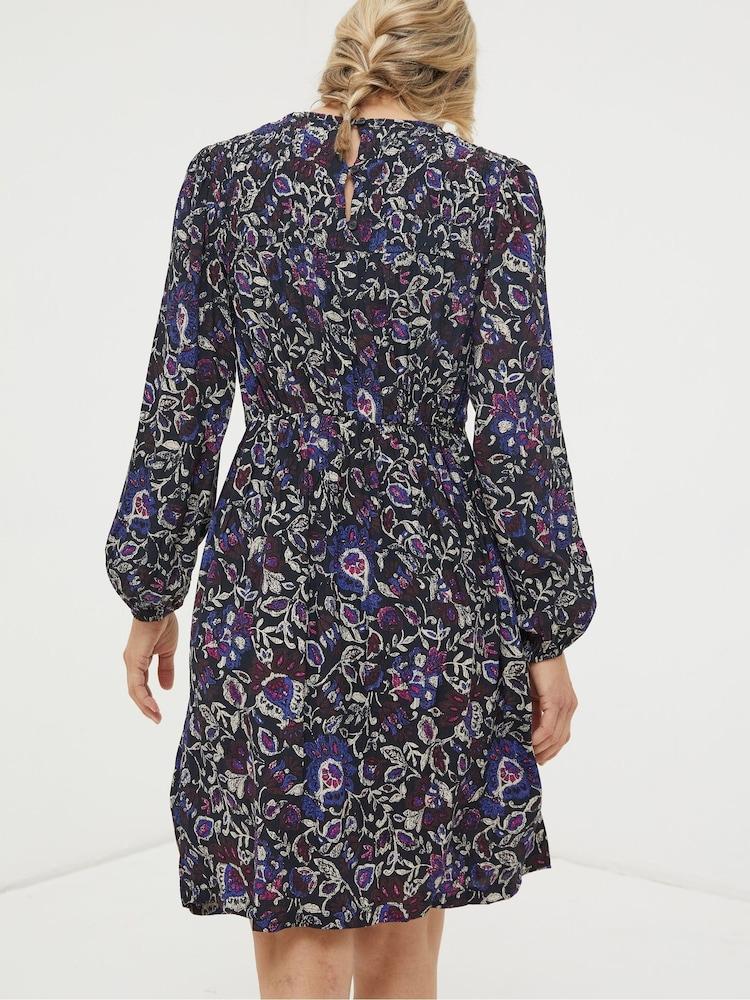 Fat Face Black Annie Inspirit Floral Dress