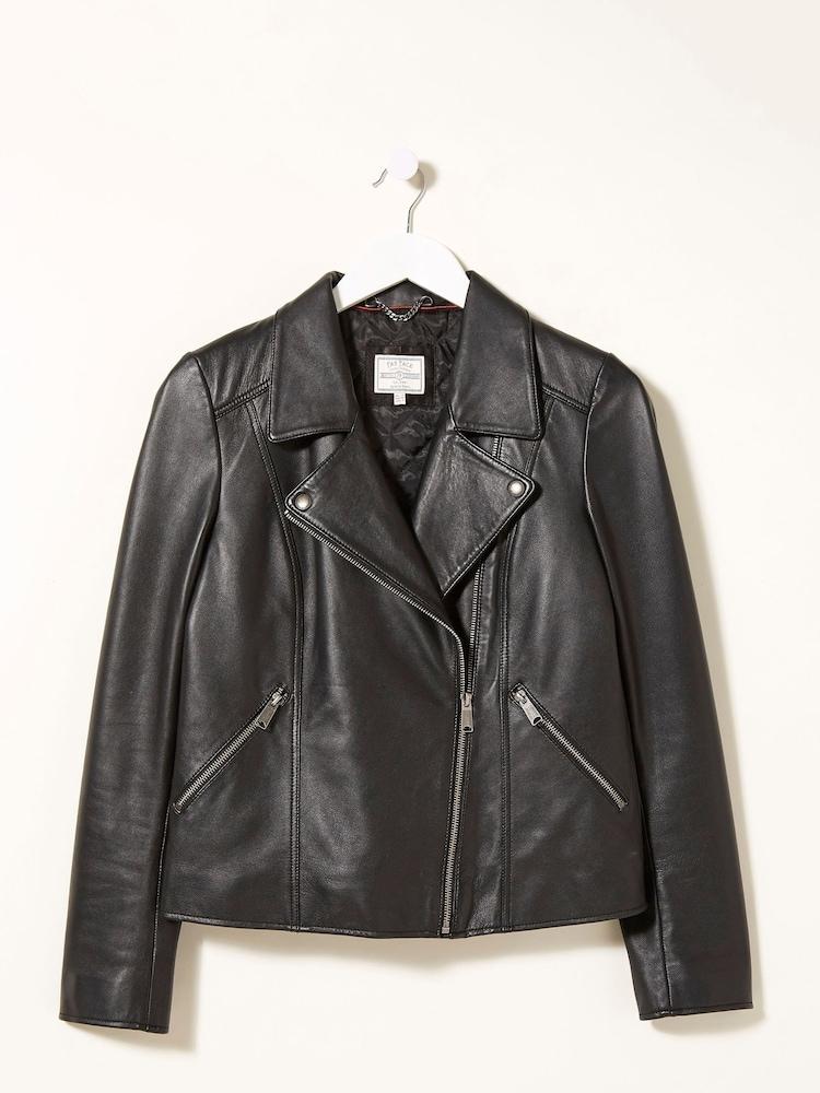 fat face Black Biker Bethany Jacket