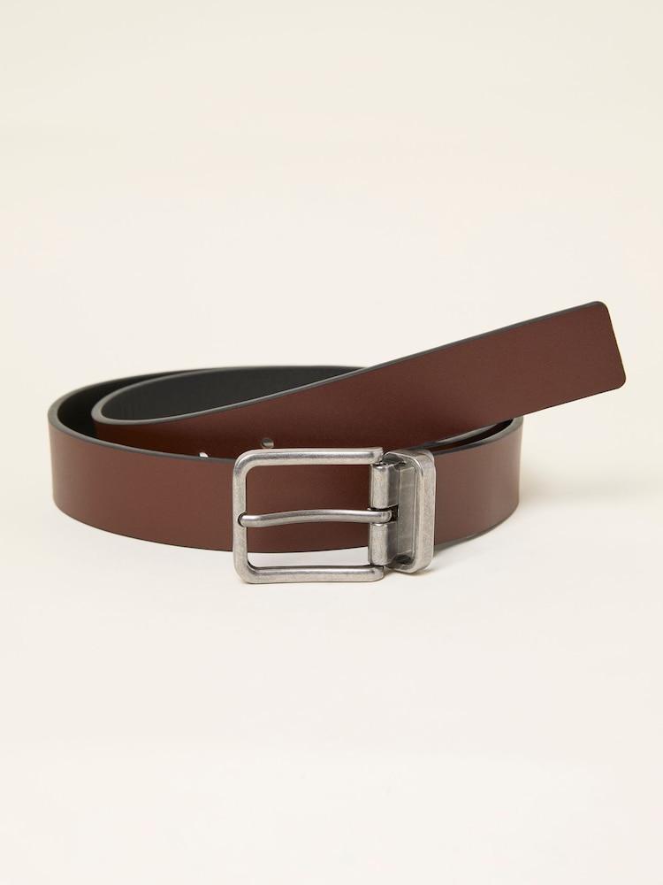 Fat Face Black/Brown Reversible Leather Belt