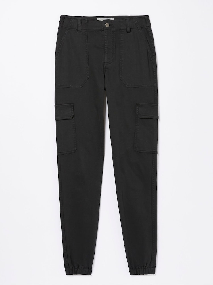 fat face Black Cargo Trousers