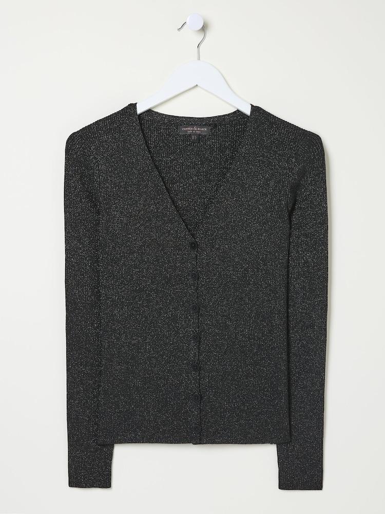 fat face Black Corine Cardigan