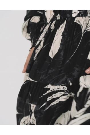 Fat Face Black Darcey Twilight Leaves Dress