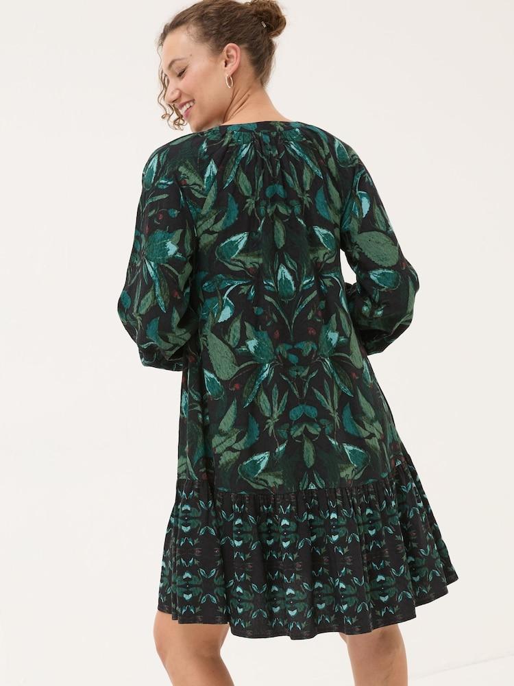 Fat Face Black Dark Skies Amy Mirrored Tunic Dress