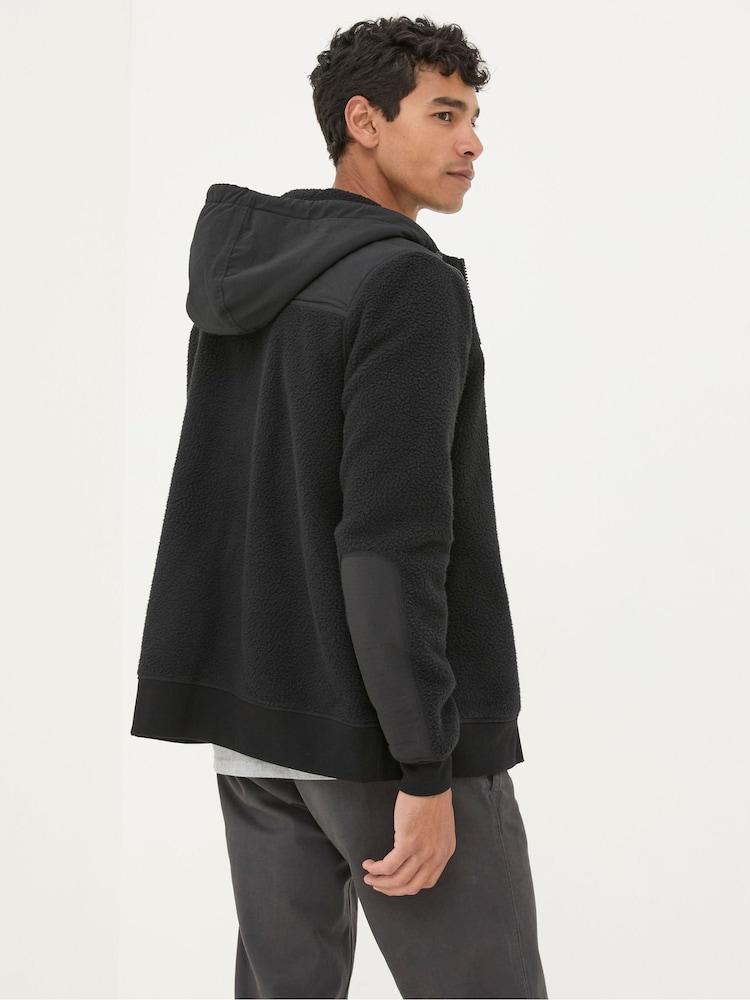 Fat Face Black Dark Skies Dalton Fleece Hoodie
