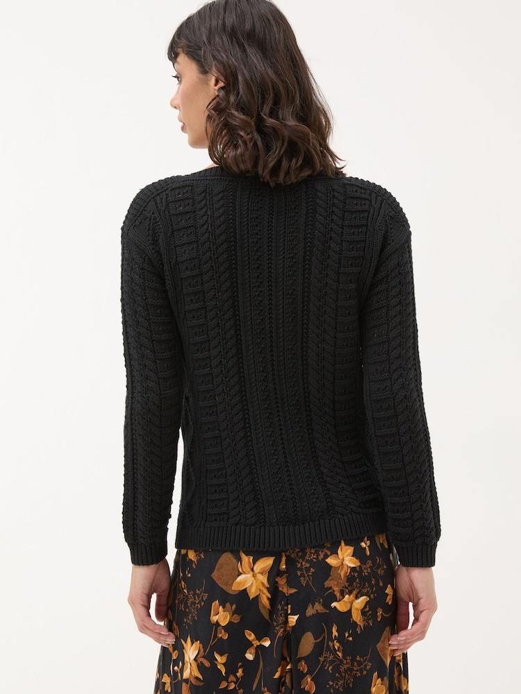 Fat Face Black Dark Skies Damson Beaded Jumper