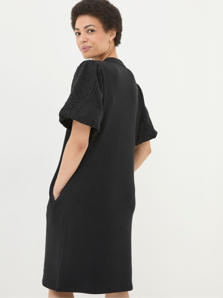 Fat Face Black Enya Jersey Dress