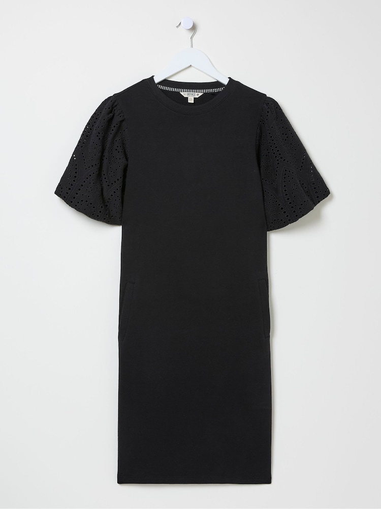 fat face Black Enya Jersey Dress