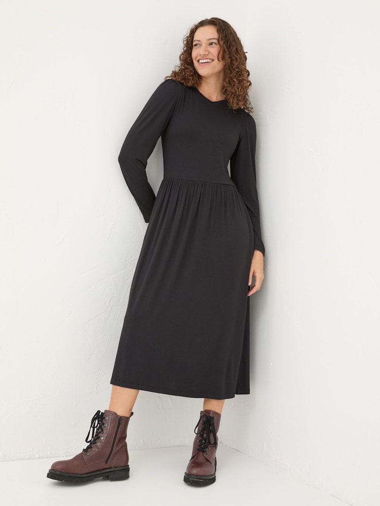 Fat Face Black Fia Dress
