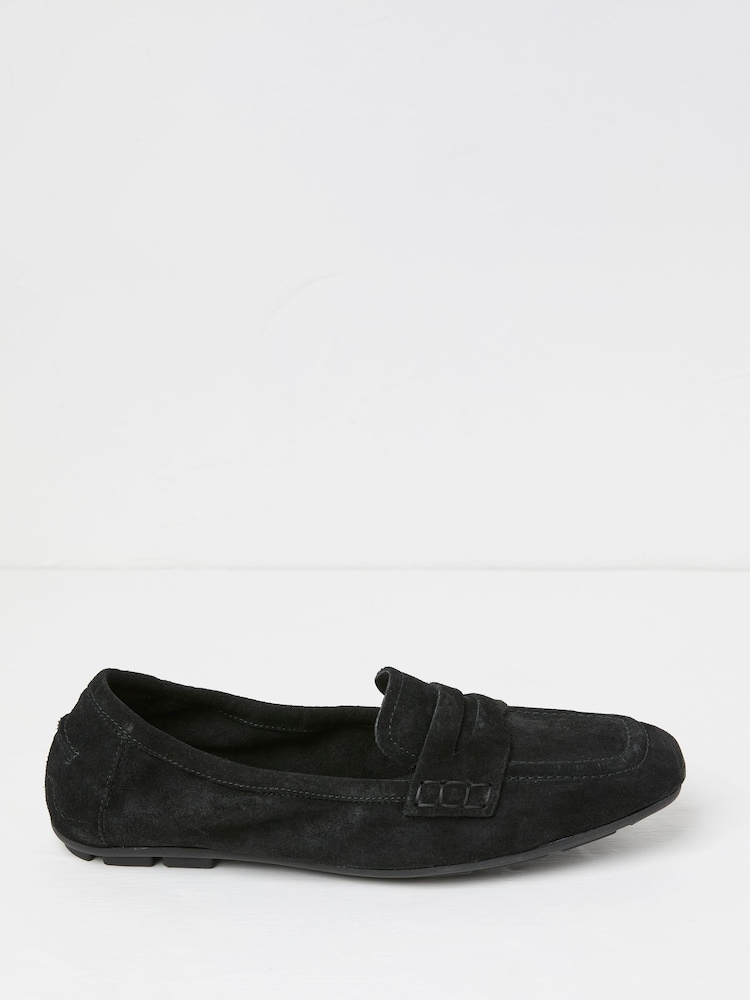 Fat Face Black Flexible Loafer